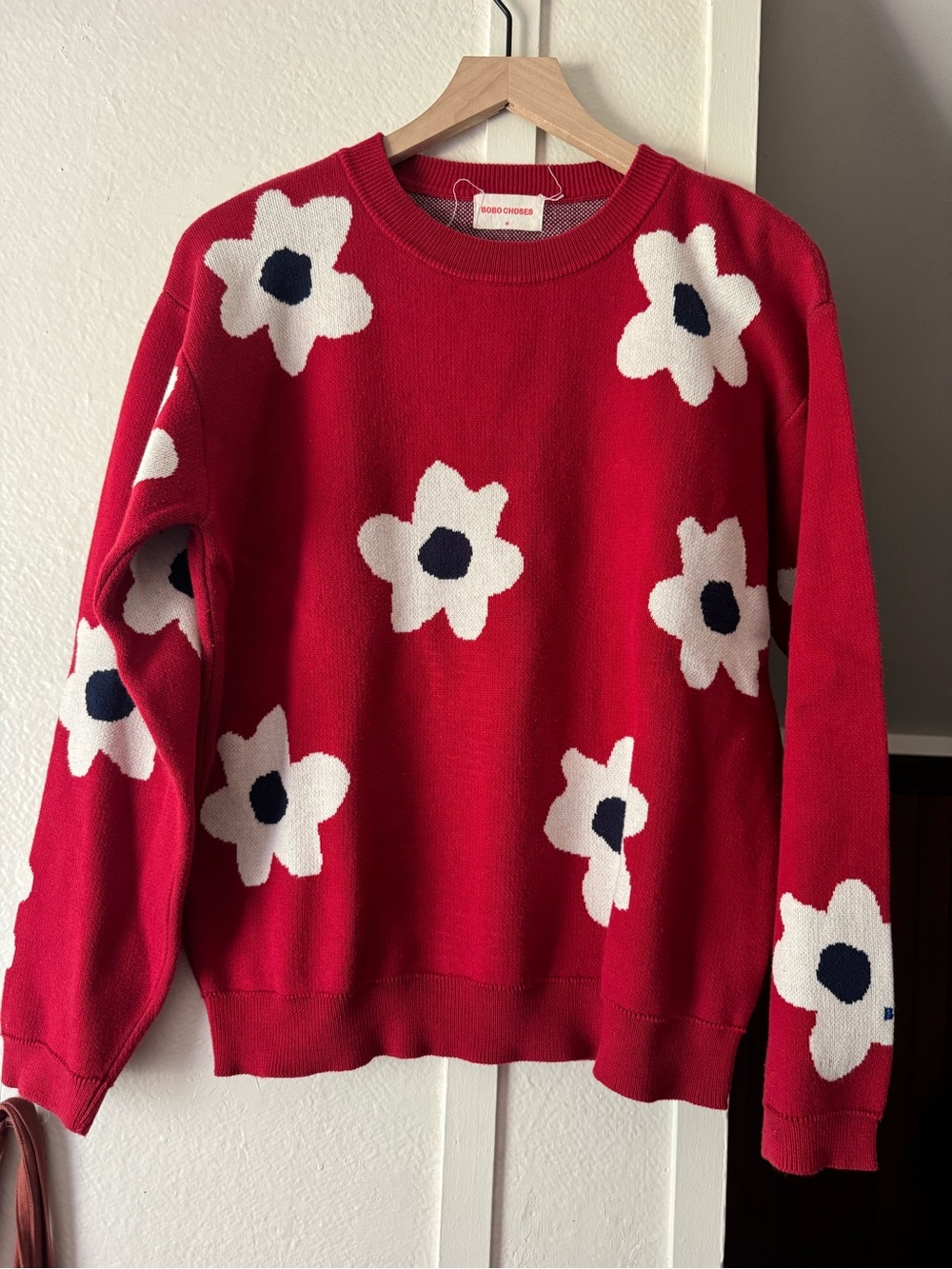 Bobo Choses Red Floral Sweater